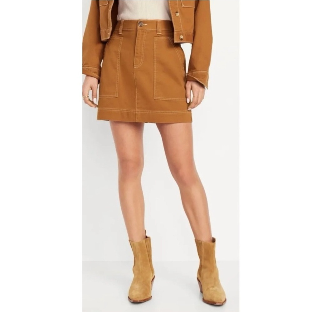 NWT Old Navy Utility Mini Skirt Tan